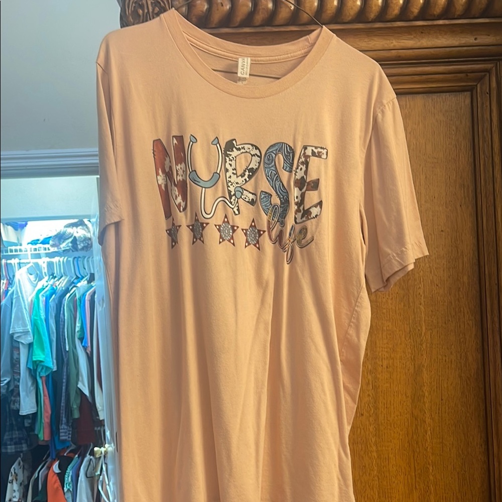 Pink 'Nurse Life' Graphic T-Shirt